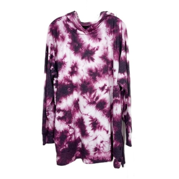 Torrid NWT | Light Weight French Terry Button Side Tunic Hoodie Size  1 - Picture 5 of 8